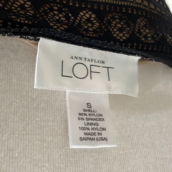 Ann Taylor Loft black lace overlay and tan adjustable strap camisole - Picture 7 of 7